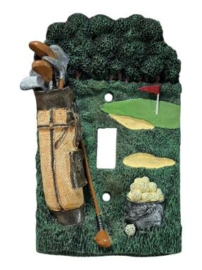 Vintage Golf Resin Light Switch Plate Cover 3D